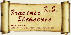 Krasimir Slepčević vizit kartica